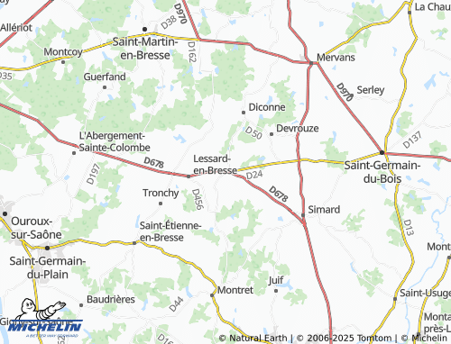 MICHELIN Thurey map - ViaMichelin