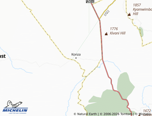 MICHELIN Konza map - ViaMichelin