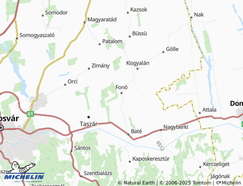 MICHELIN-Landkarte Fonó - ViaMichelin