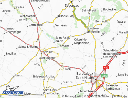 MICHELIN Lachaise map - ViaMichelin