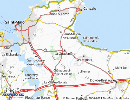 Carte MICHELIN La Gouesnière - ViaMichelin