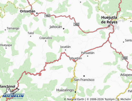 MICHELIN Tlachiquil map - ViaMichelin