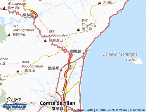MICHELIN Dajinmian map - ViaMichelin