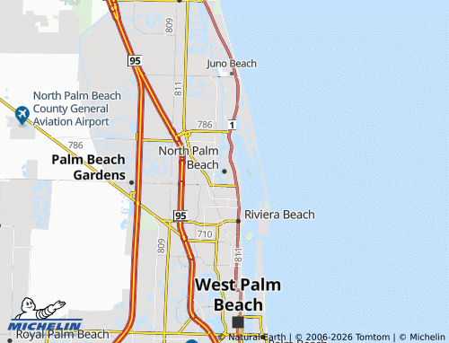 Carte MICHELIN North Palm Beach - ViaMichelin