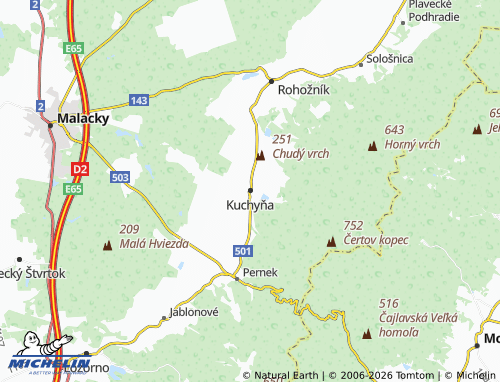 MICHELIN Kuchyňa map - ViaMichelin