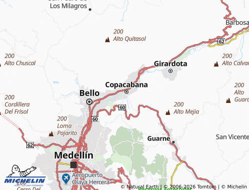 Mappa MICHELIN Tobón Quintero - ViaMichelin