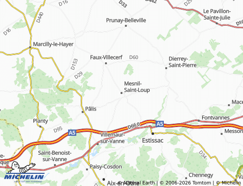 Mappa MICHELIN Mesnil-Saint-Loup - ViaMichelin