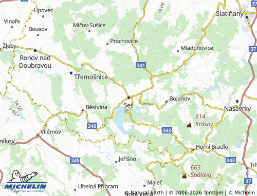 Carte MICHELIN Seč - ViaMichelin