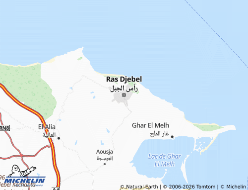 Carte MICHELIN Ras El Djebel - ViaMichelin