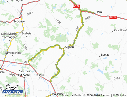 Mappa MICHELIN Aignan - ViaMichelin