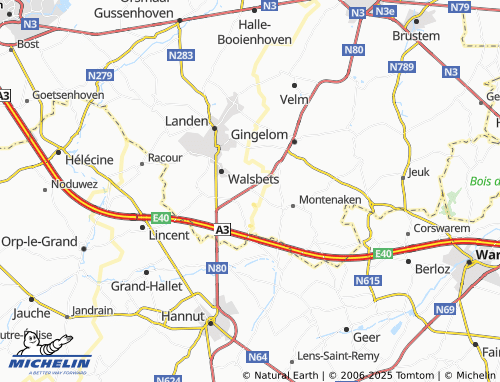 Kaart MICHELIN Wezeren - ViaMichelin
