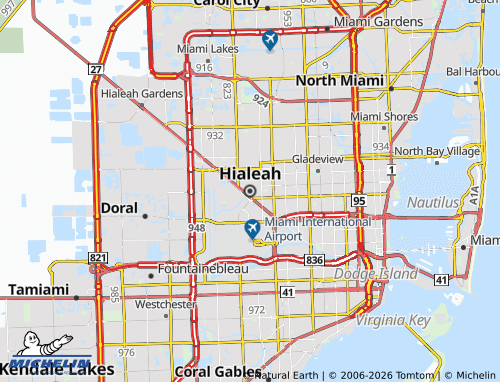 Kaart MICHELIN Hialeah - ViaMichelin