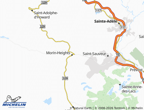 Mapa MICHELIN Morin-Heights - ViaMichelin
