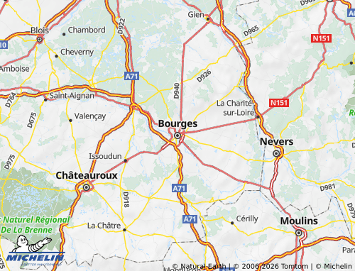 Carte MICHELIN Cher - ViaMichelin
