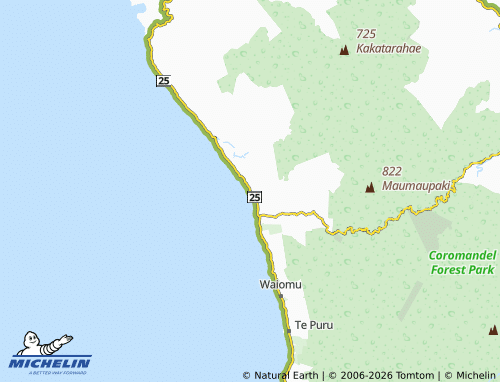 Mapa MICHELIN Te Mata - ViaMichelin