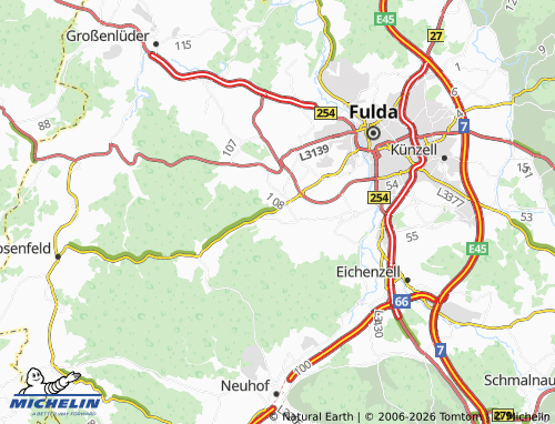 MICHELIN Niederröder Höhe map - ViaMichelin