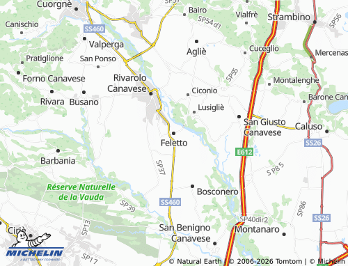 Kaart MICHELIN Feletto - ViaMichelin