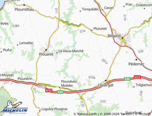 MICHELIN Trégrom map - ViaMichelin