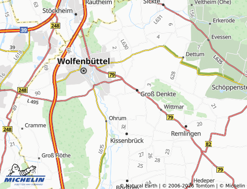 MICHELIN Klein Denkte map - ViaMichelin
