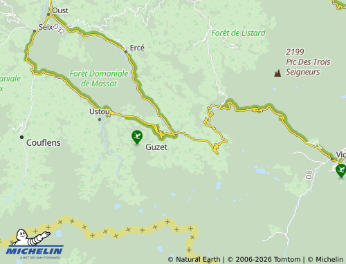 Mapa MICHELIN Aulus-les-Bains - ViaMichelin