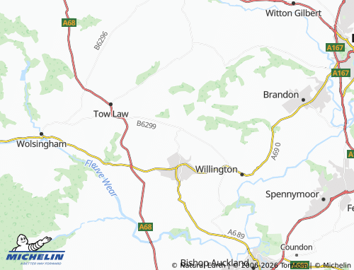 MICHELIN Billy Row map - ViaMichelin