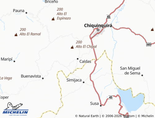 MICHELIN-Landkarte Caldas - ViaMichelin