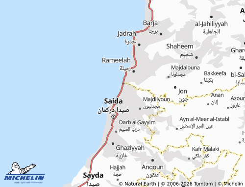 Mapa MICHELIN Sayda al-Wastani - ViaMichelin