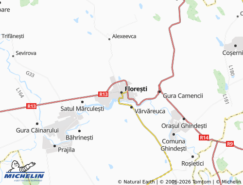 Kaart MICHELIN Florești - ViaMichelin