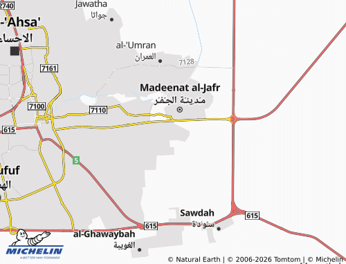 MICHELIN Al Tarf map - ViaMichelin