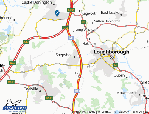Carte MICHELIN Shepshed - ViaMichelin