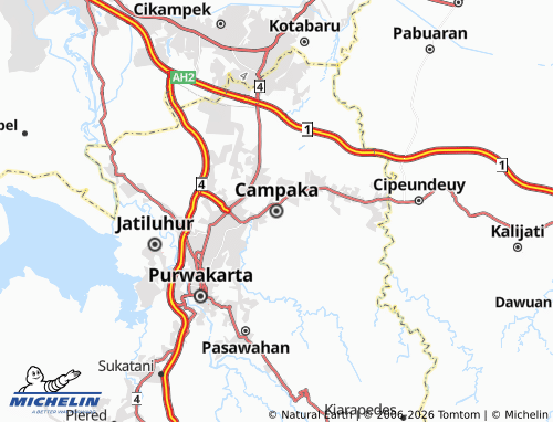 Mapa MICHELIN Campaka - ViaMichelin