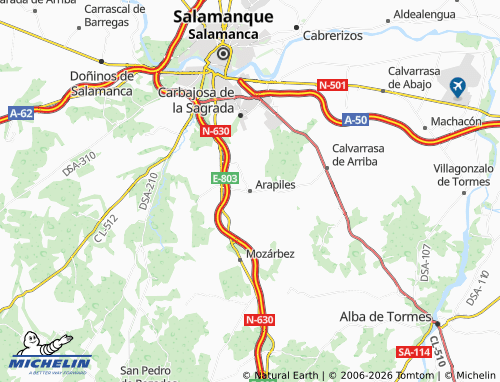 MICHELIN Arapiles map - ViaMichelin