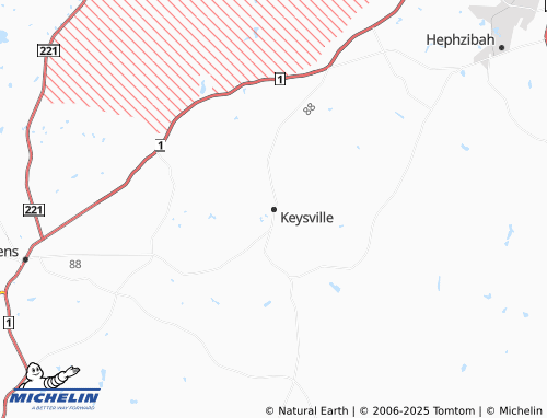 MICHELIN-Landkarte Keysville - ViaMichelin