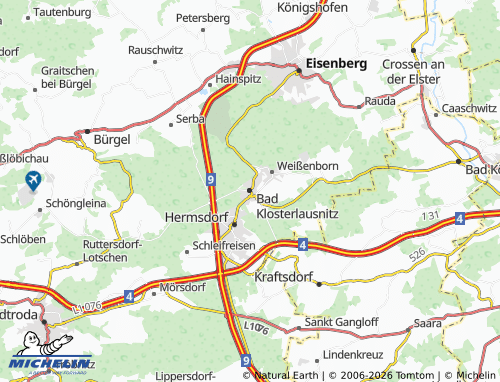 MICHELIN Bad Klosterlausnitz map - ViaMichelin