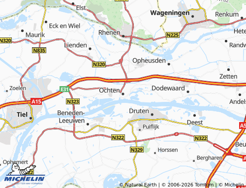 Carte MICHELIN Ochten - ViaMichelin
