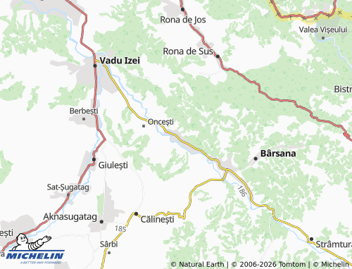 MICHELIN Nănești map - ViaMichelin