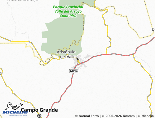 MICHELIN Aristóbulo del Valle map - ViaMichelin