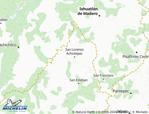 MICHELIN San Lorenzo Achiotepec map - ViaMichelin