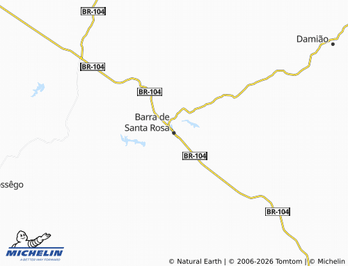 Mapa MICHELIN Barra de Santa Rosa - ViaMichelin