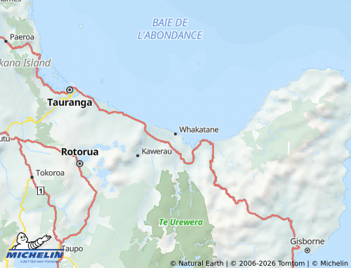 MICHELIN-Landkarte Whakatane - ViaMichelin