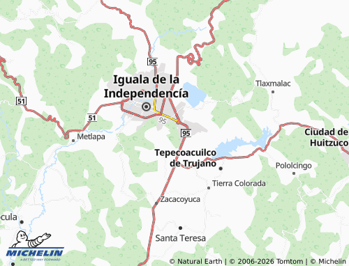 Mappa MICHELIN Abrazo de Acatempan - ViaMichelin