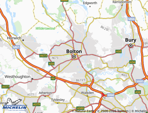 Mappa MICHELIN Bolton - ViaMichelin