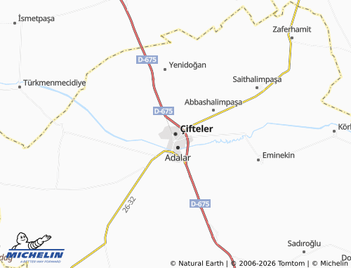 MICHELIN Çifteler map - ViaMichelin