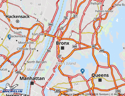 Mappa MICHELIN Bronx - ViaMichelin