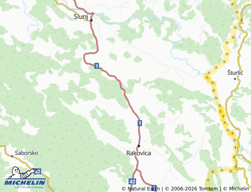 MICHELIN-Landkarte Ćuić Brdo - ViaMichelin