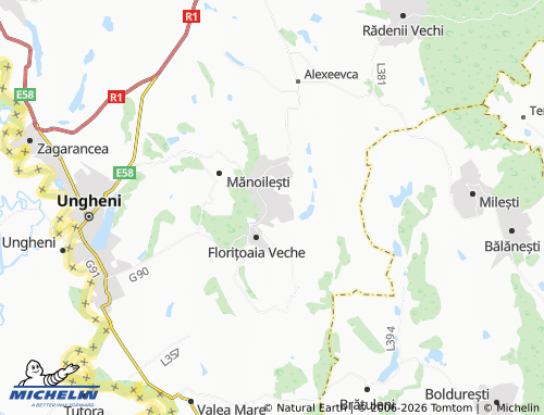Mappa MICHELIN Cetireni - ViaMichelin