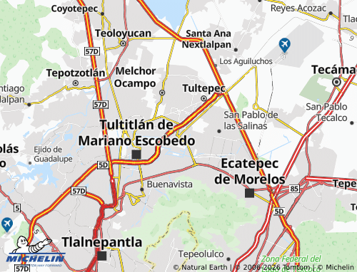 MICHELIN-Landkarte Santiago Teyahualco - ViaMichelin