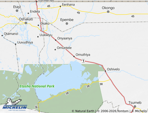Mappa MICHELIN Omuthiyagwiipundi - ViaMichelin