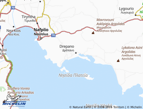 MICHELIN Kallithea map - ViaMichelin
