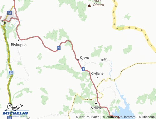 Mappa MICHELIN Kijevo - ViaMichelin